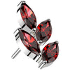 Titanium Top top marquise leaf zirconia Push-In