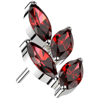 Titanium Top top marquise leaf zirconia Push-In