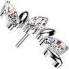 Titanium Top Top Marquise Cut Zirconia Push-In