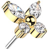 Titanium Top Top Butterfly Zirconia Push-In