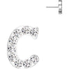 Titanium Top top alphabet initial zirconia Push-In