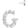 Titanium Top top alphabet initial zirconia Push-In