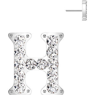 Titanium Top top alphabet initial zirconia Push-In