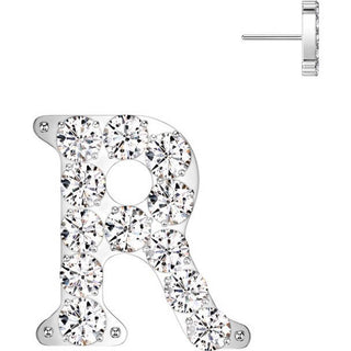 Titanium Top top alphabet initial zirconia Push-In