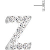 Titanium Top top alphabet initial zirconia Push-In