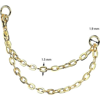 Titanium Top connector double chain with 2 O-rings
