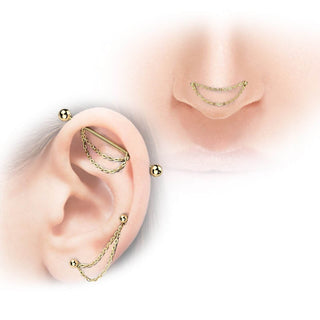 Titanium Top connector double chain with 2 O-rings