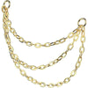 Titanium Top connector triple chain with 2 O-rings