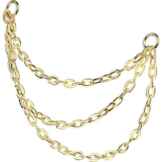 Titanium Top connector triple chain with 2 O-rings