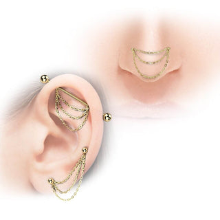 Titanium Top connector triple chain with 2 O-rings