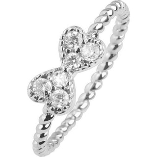 Fingerring Herz Zirkonia Silber