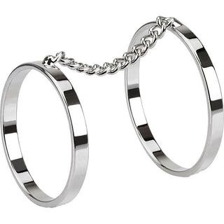 Fingerring Doppelring Kette Silber