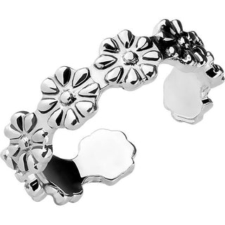 Fingerring Blume Verstellbar Silber