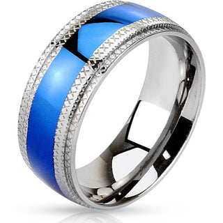 Fingerring Blau Silber