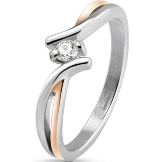 Fingerring Zirkonia Gold Silber
