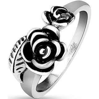 Fingerring Rose Silber
