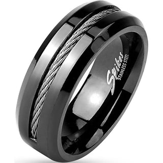Fingerring Draht Schwarz