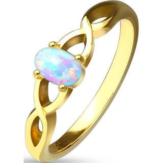 Fingerring Oval Opal Gold