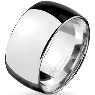 Fingerring Spiegel Breit Silber