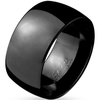 Fingerring Breit Schwarz