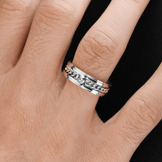 Fingerring Kette Zirkonia Silber