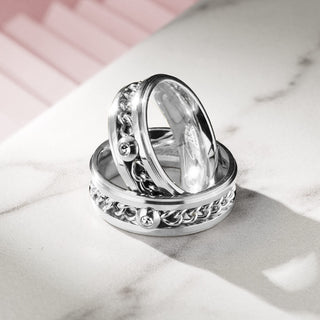 Fingerring Kette Zirkonia Silber