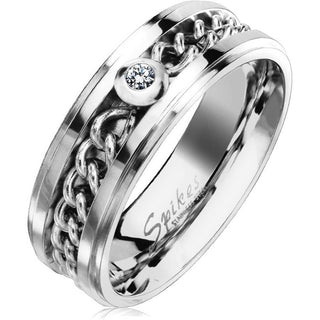 Fingerring Kette Zirkonia Silber
