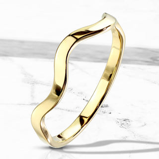 Fingerring Welle Gold