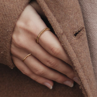 Fingerring Geflochten Roségold