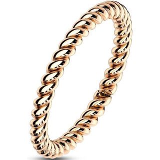 Fingerring Geflochten Roségold