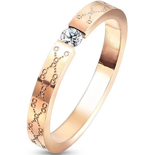 Fingerring Zirkonia Roségold
