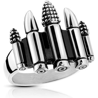 Fingerring Patronenhülsen Silber