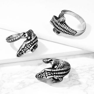 Fingerring Alligator Silber