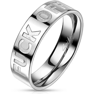 Fingerring FUCK OFF Silber