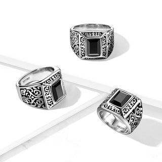 Fingerring Quadrat Zirkonia Silber