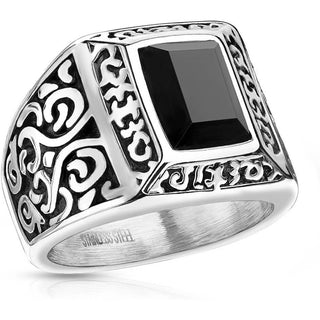 Fingerring Quadrat Zirkonia Silber