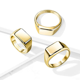 Fingerring Viereck Gold