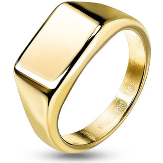 Fingerring Viereck Gold