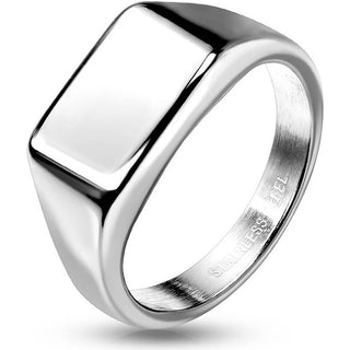 Fingerring Viereck Silber