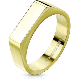 Fingerring Rechteck Gold