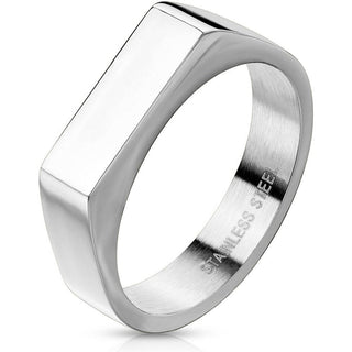 Fingerring Rechteck Silber