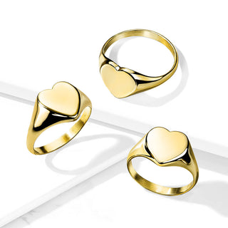 Fingerring Herz Gold