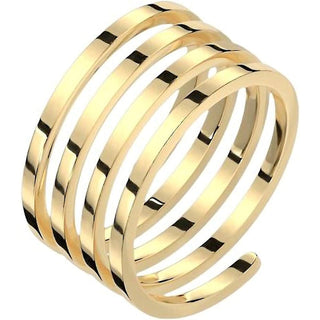 Finger Ring 316L Ring Gold Spiral Coil