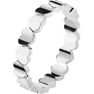 Finger Ring 316L Ring Linked Heart