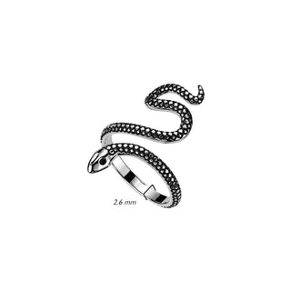 Finger Ring 316L Ring Antique Snake