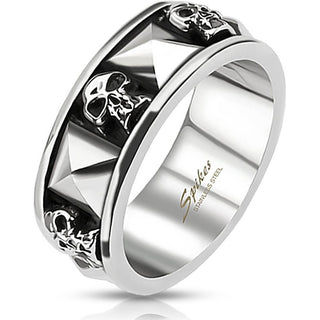 Fingerring Totenkopf Silber