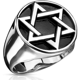 Fingerring Davidstern Silber