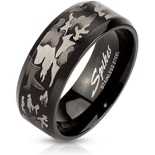 Fingerring Camouflage Schwarz