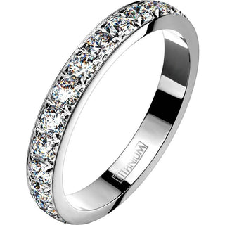 Titan Fingerring Zirkonia Silber