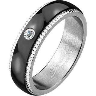 Titan Fingerring Zirkonia